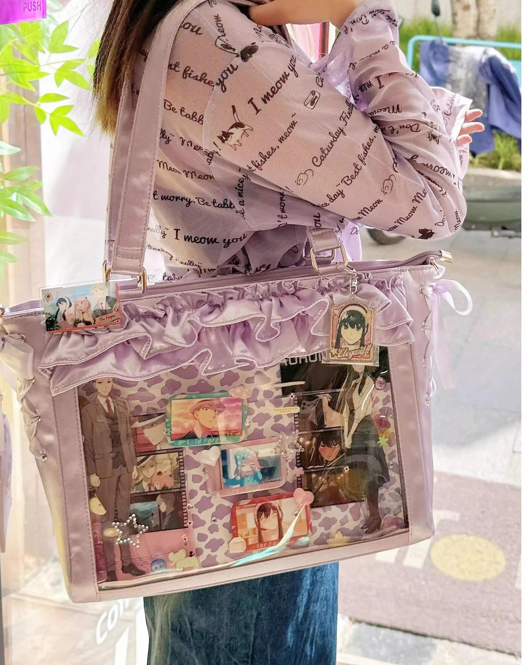 Large Capacity Satin Lolita Itabag Handle/Crossbody Strap 43100:766527