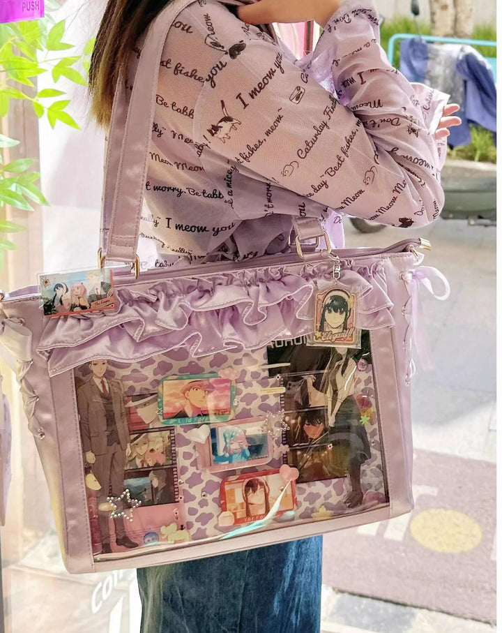 Large Capacity Satin Lolita Itabag Handle/Crossbody Strap 43100:766527