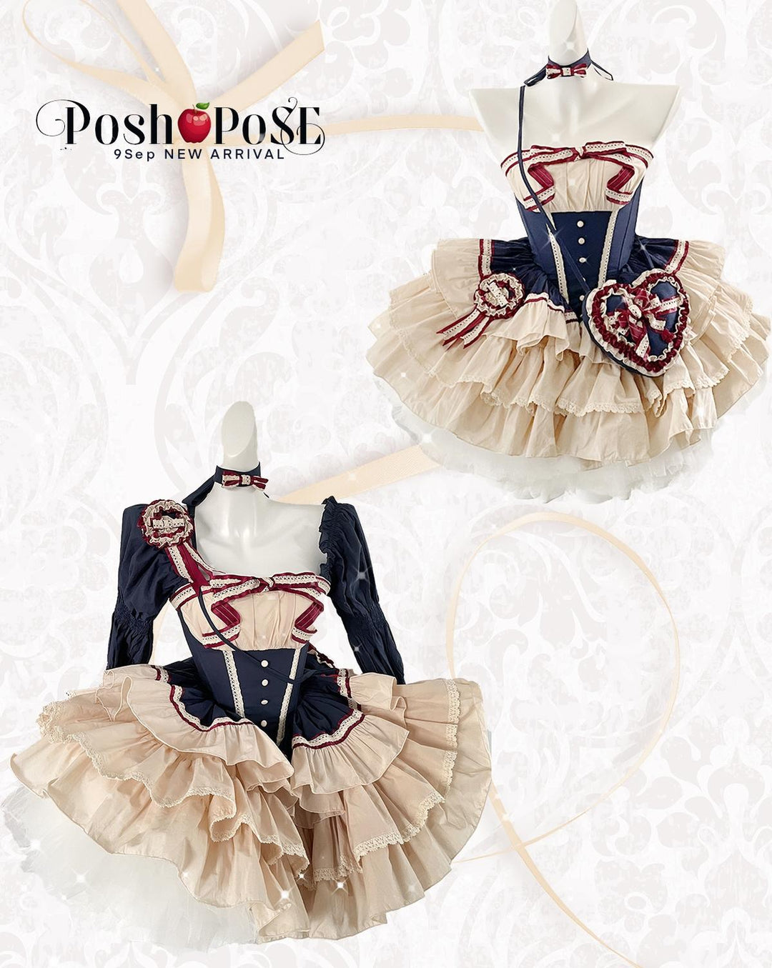 Lolita Dress Fishbone Dress Corset Dress Multicolor 36380:540552 36380:540552