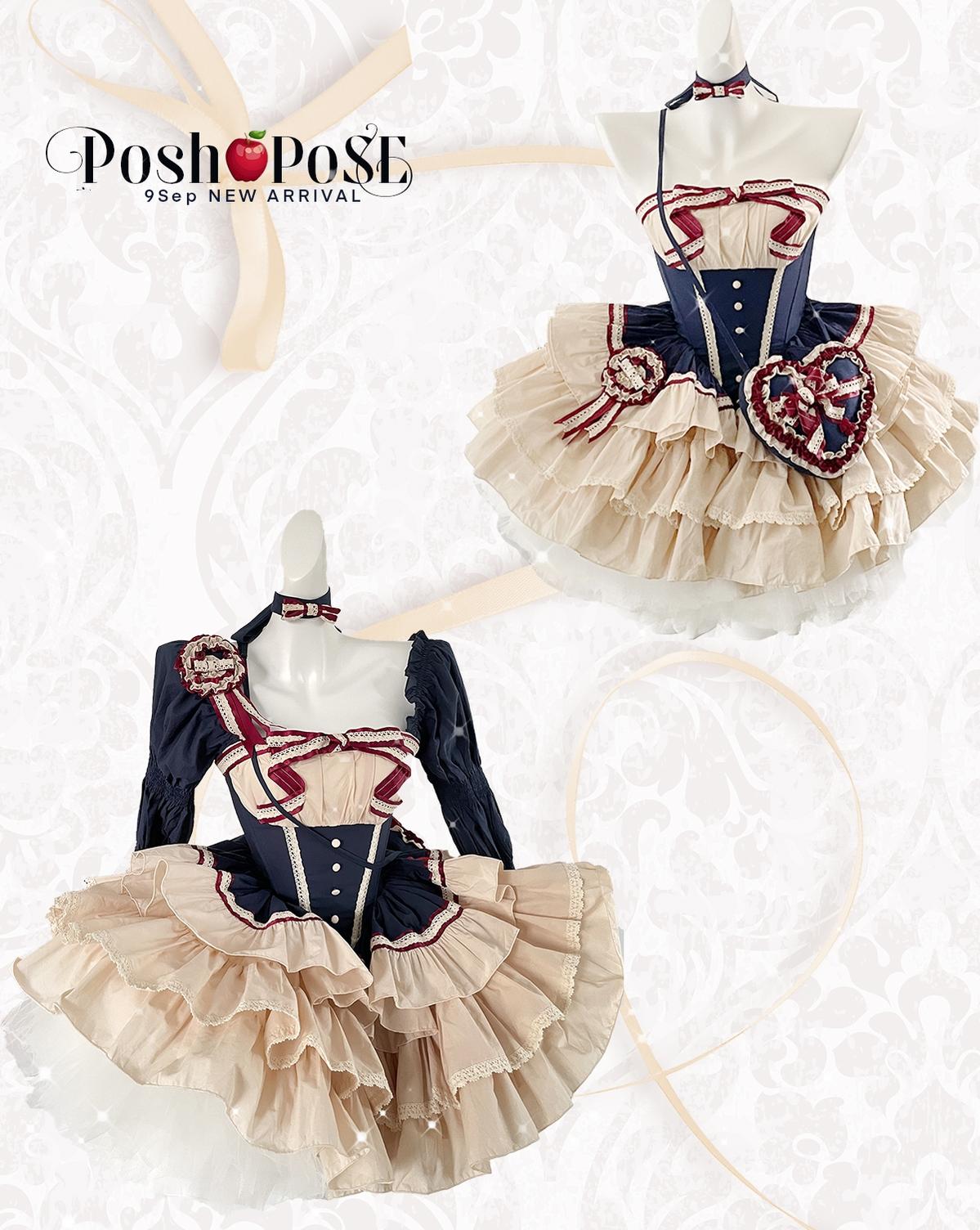 Lolita Dress Fishbone Dress Corset Dress Multicolor 36380:540552