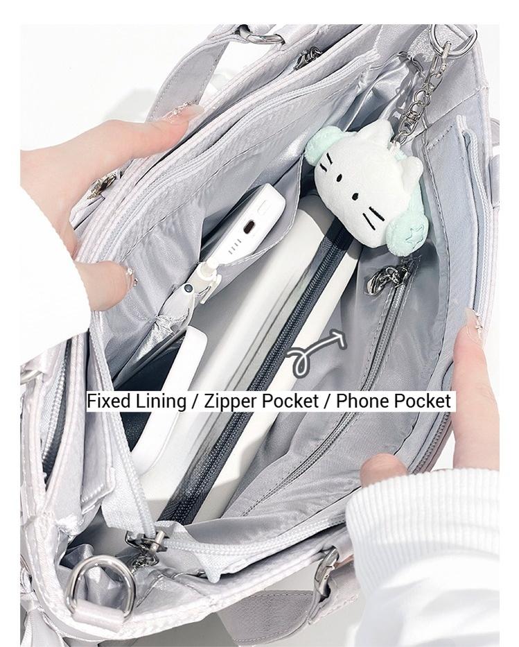 Large-Capacity Ita Bag, Clear Window Front + Rhinestones 43231:779329