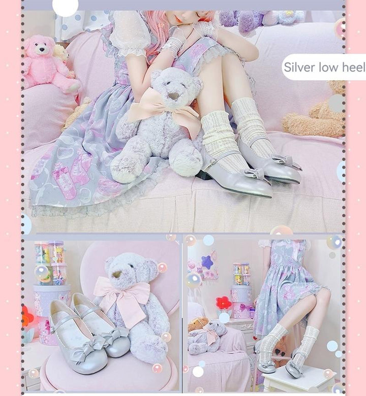 Kawaii Fashion Lolita Round-Toe Mary Jane Shoes Multicolor 22832:327332 22832:327332