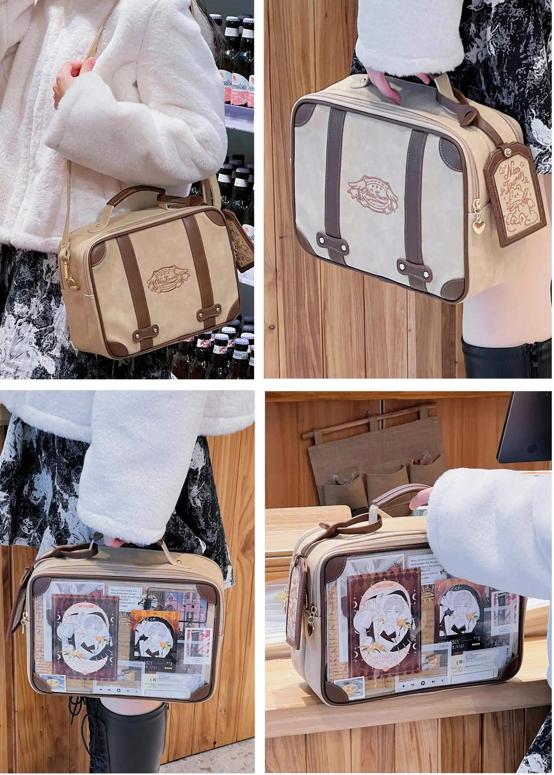 Kawaii Itabag Crossbody Shoulder Bag Vintage Square Bag 35278:491784