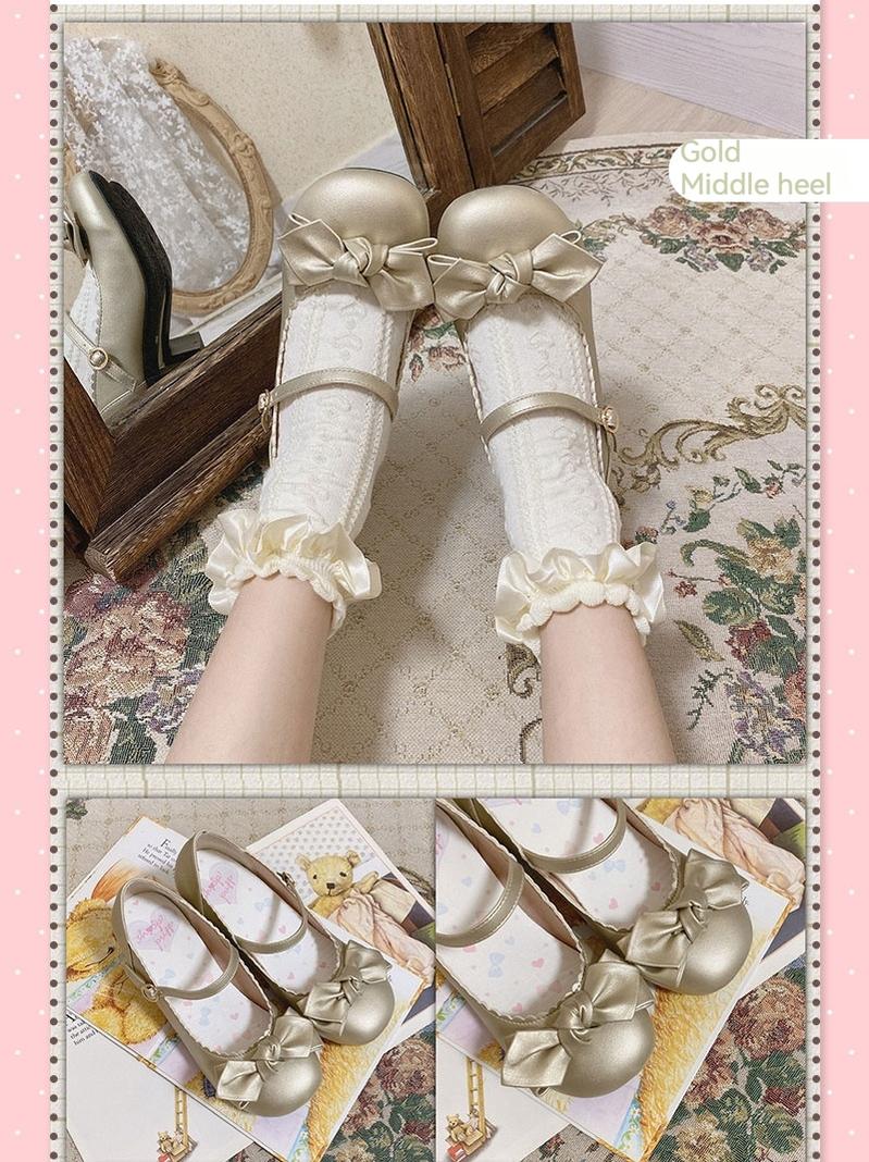 Kawaii Fashion Lolita Round-Toe Mary Jane Shoes Multicolor 22832:327368