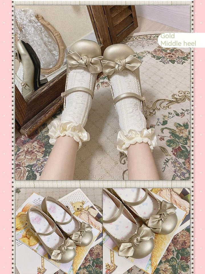 Kawaii Fashion Lolita Round-Toe Mary Jane Shoes Multicolor 22832:327368 22832:327368