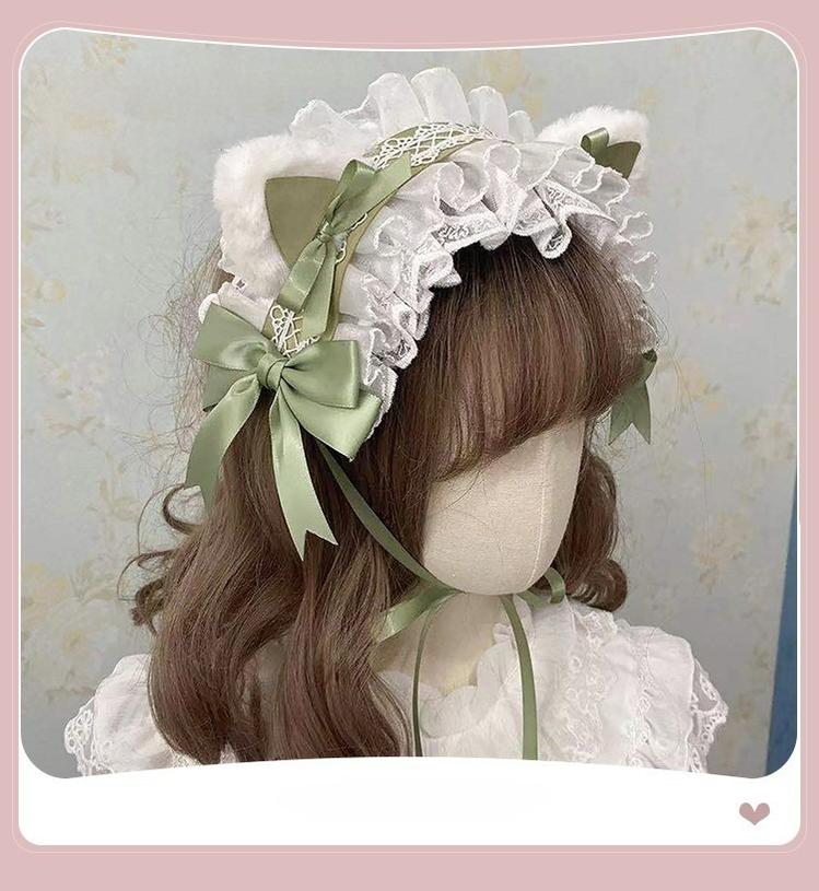 Lolita Headband Lace KC Detachable Cat Ear Headdress 35784:535826 35784:535826