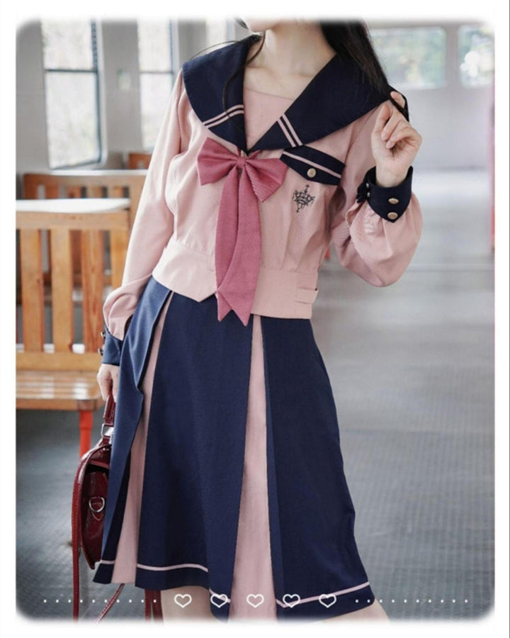 JK Uniforms with Short/Long Sleeved Shirt + Short/Mid-Length Skirt 43026:763215