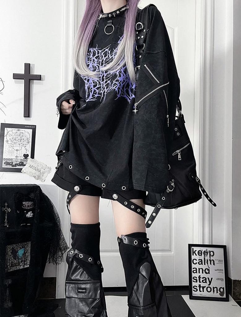 Subculture Long-Sleeved T-shirt, Tie-dye Style Available 44562:816058