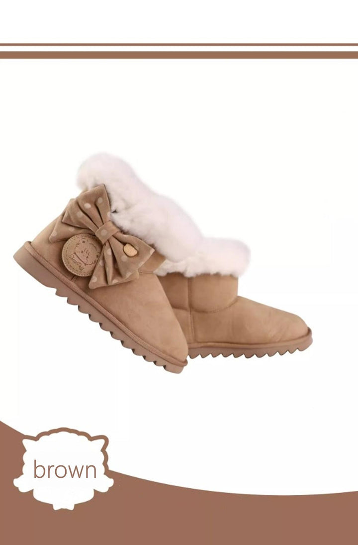 Kawaii Aesthetic Boots Winter Plush Warm Cotton Shoes Boots (34 35 36 37 38 39 40 41 / Brown) 33772:449706 (34 35 36 37 38 39 40 41 / Brown) 33772:449706