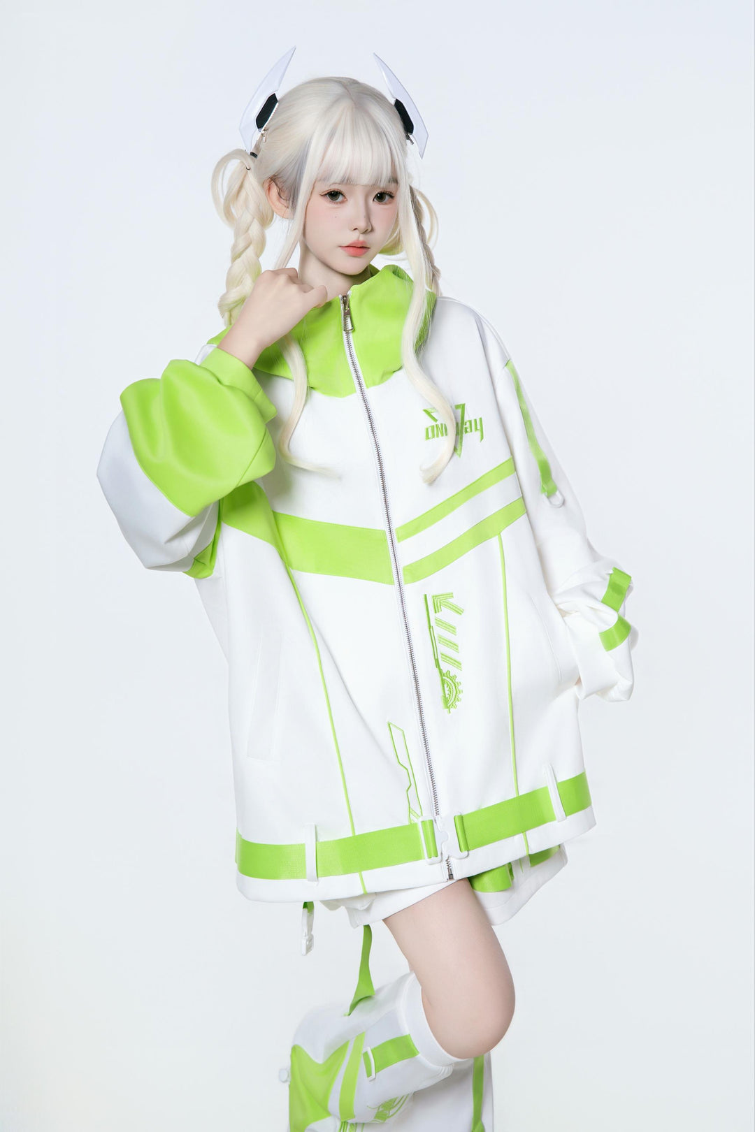 Plus Size Tenshi Kaiwai Outfit, Jacket and Shorts (L M) 44120:796912