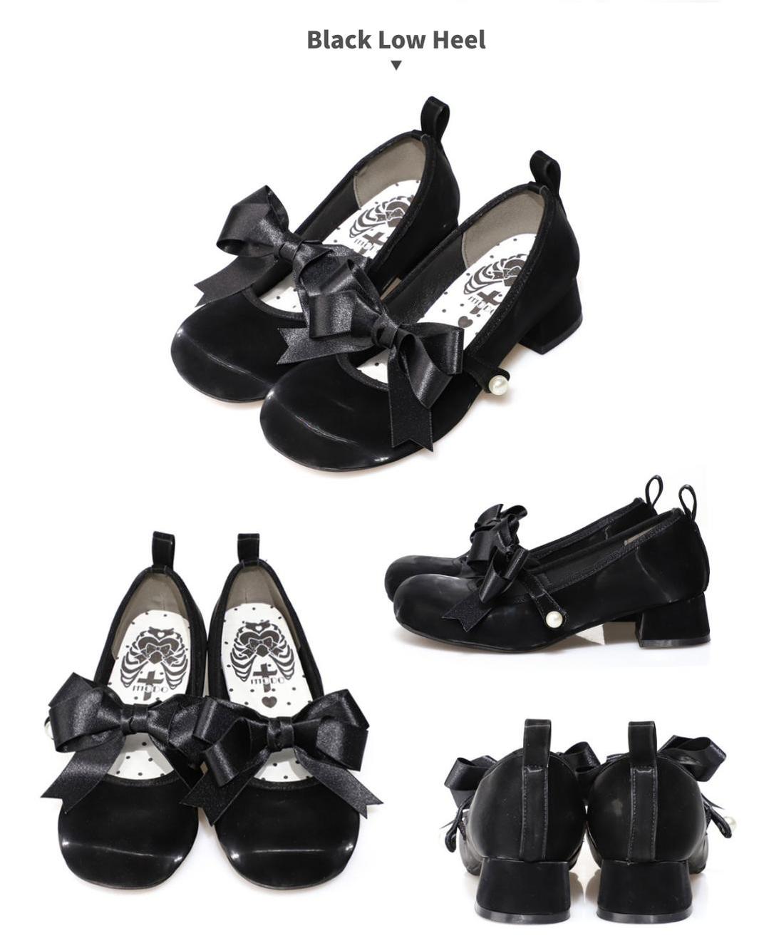 Lolita shoes Round Toe Heels Shoes Multicolors 35594:546390