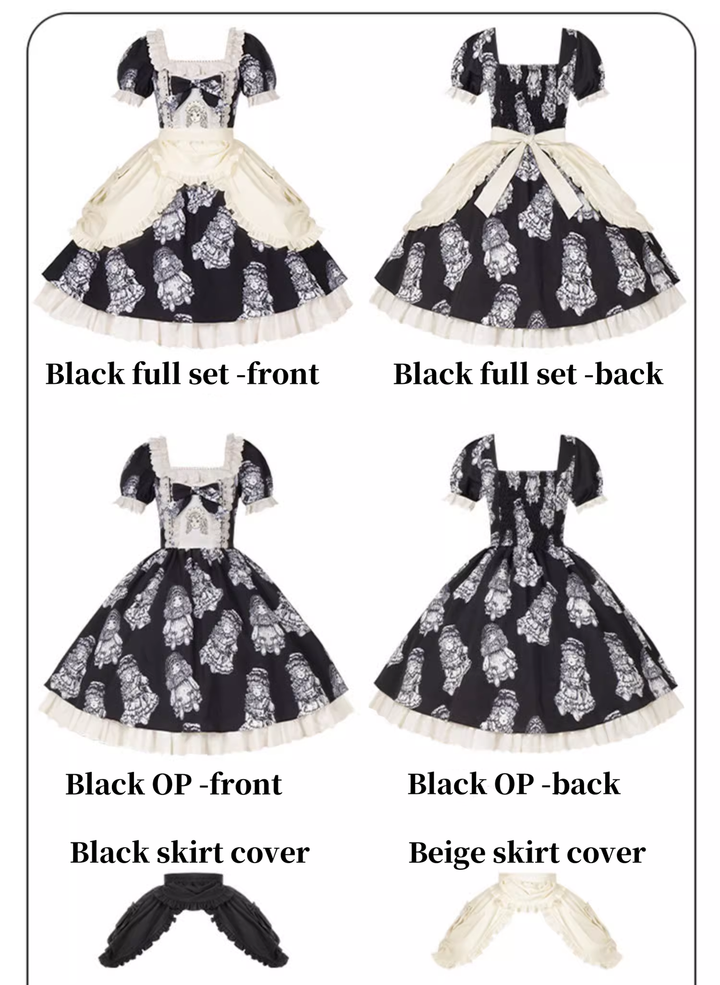 Vintage Lolita OP Dress Embroidered Doll Dress 39472:641698