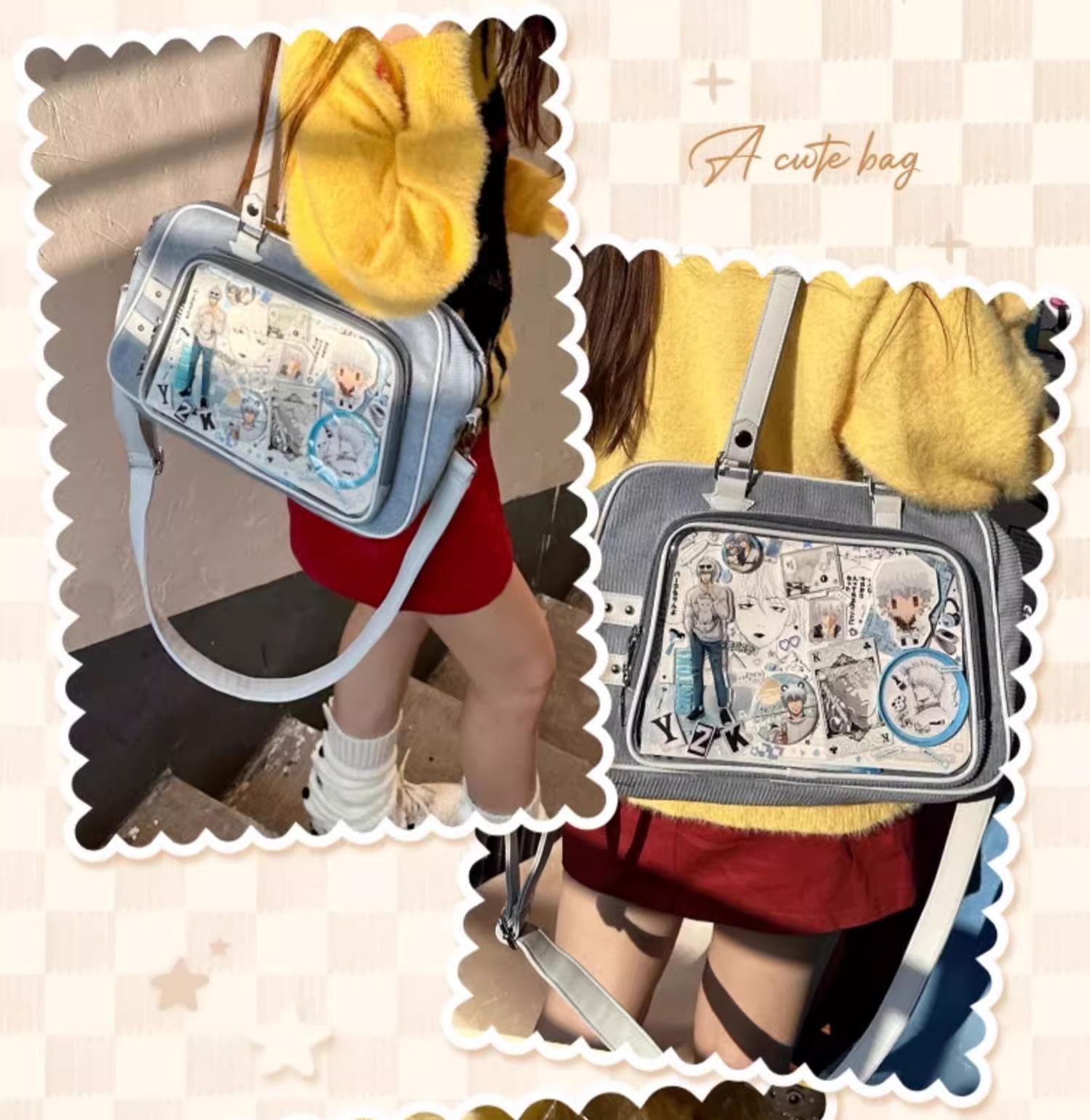 Subculture Ita Bag Large Capacity Square Star Crossbody Bag