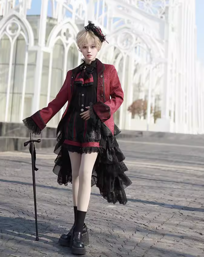 Ouji Lolita Outfit Prince Set Coat Shirt Pants 39364:629884