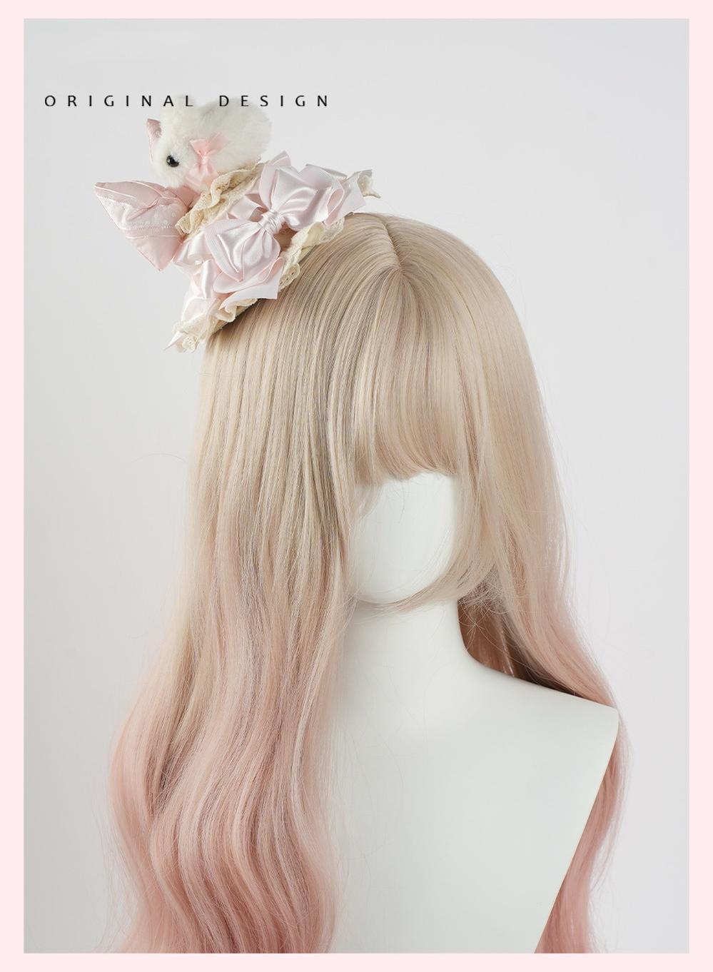 Lolita Headdress Lace Hat Bunny Hair Accessories Bow KC 37016:549636