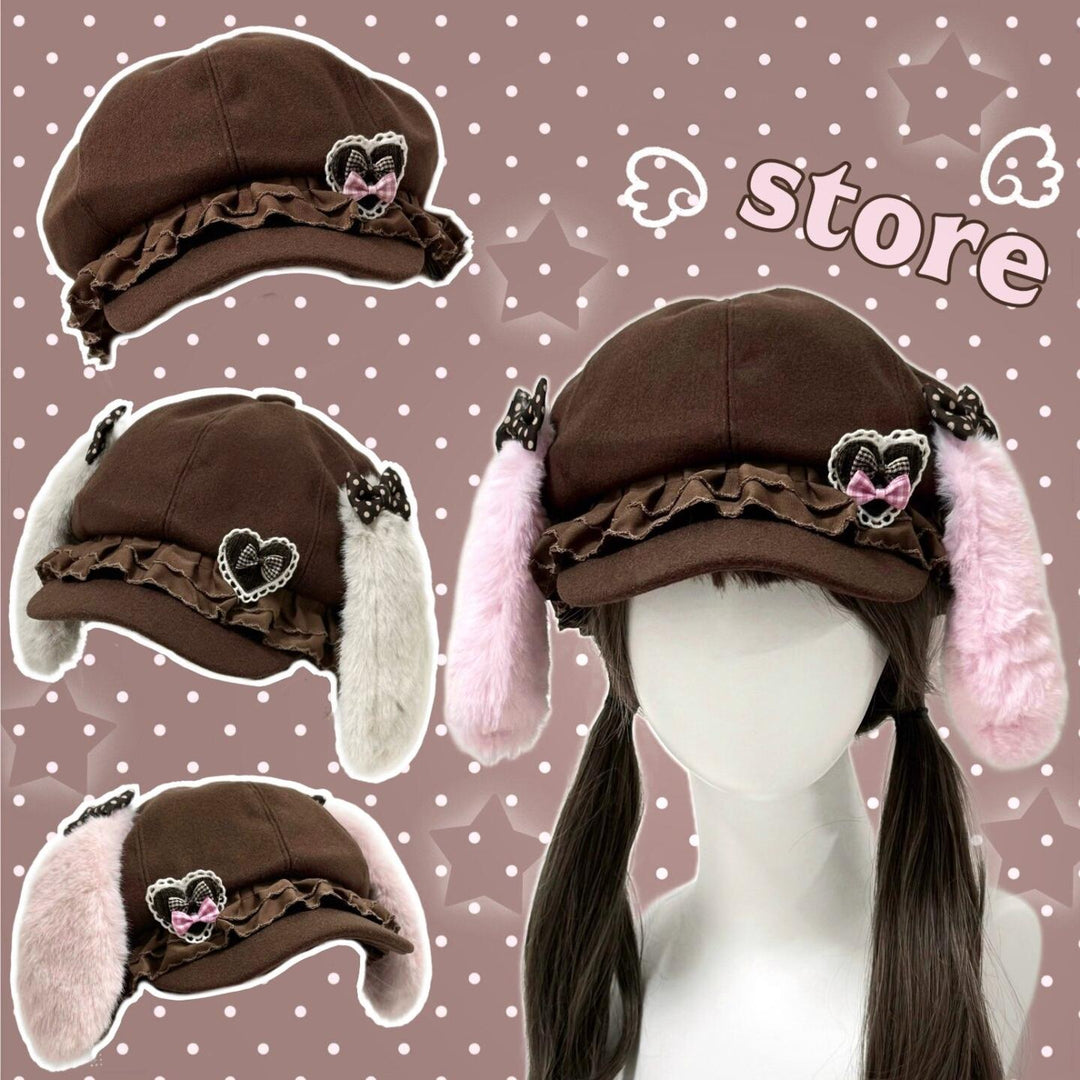 Subculture Newsboy Cap, Detachable Bunny Ears 45704:860495
