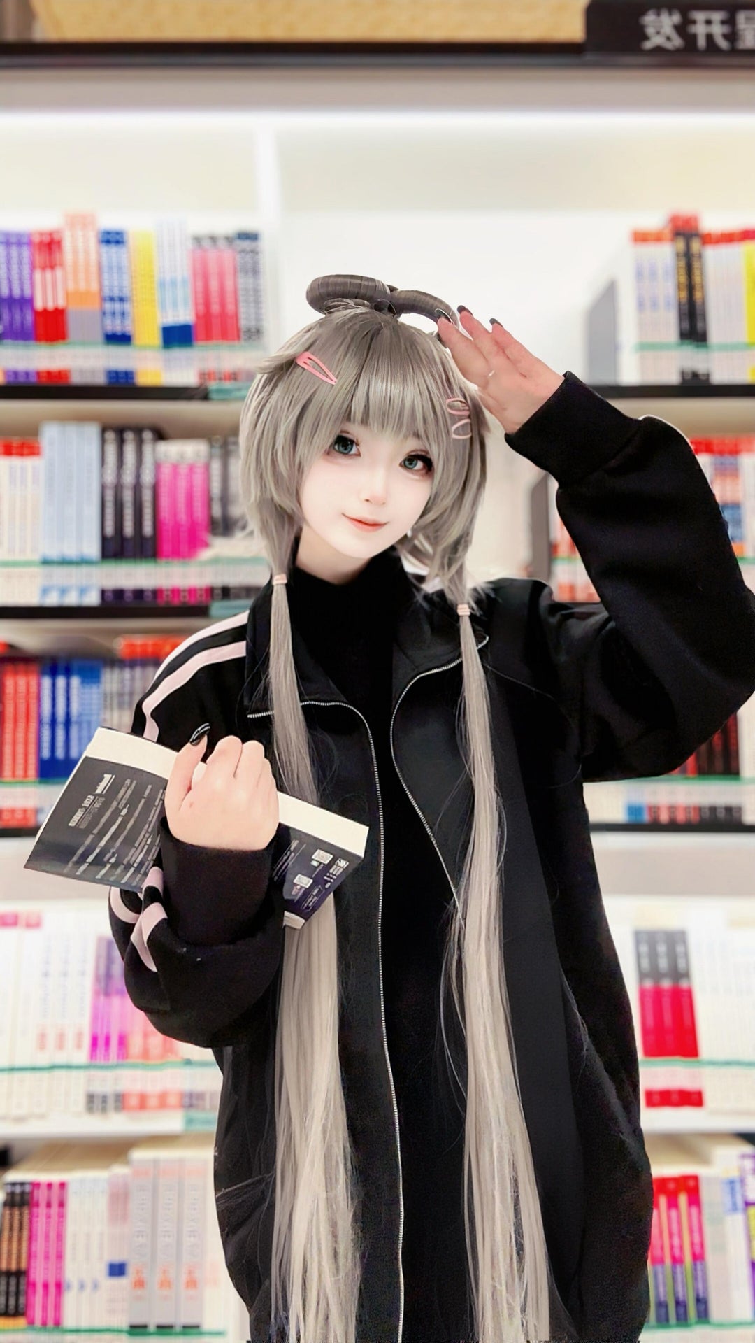 Black Jersey Jacket, Pink Stripes 44852:825905