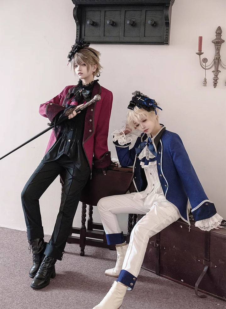 Ouji Lolita Outfit Prince Set Coat Shirt Pants 39364:629856