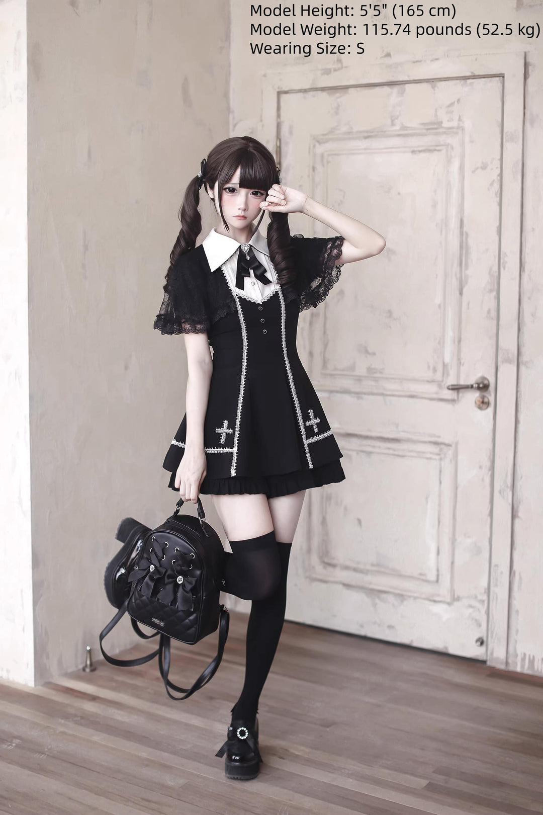 Jirai Kei Dress Set, Built-In Shawl 45104:835140