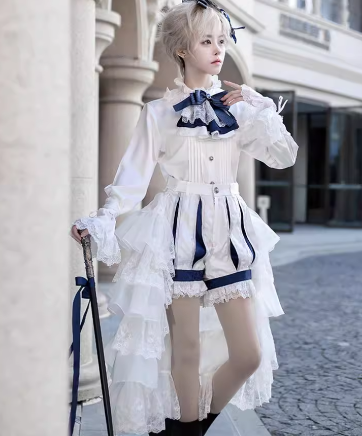 Ouji Lolita Outfit Prince Set Coat Shirt Pants (L M S XL) 39364:629890