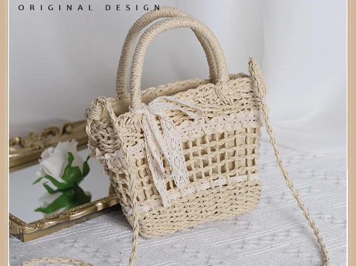 Mori Kei Bag Cottagecore Woven Bag Paper Straw Handbag 36446:523128 36446:523128