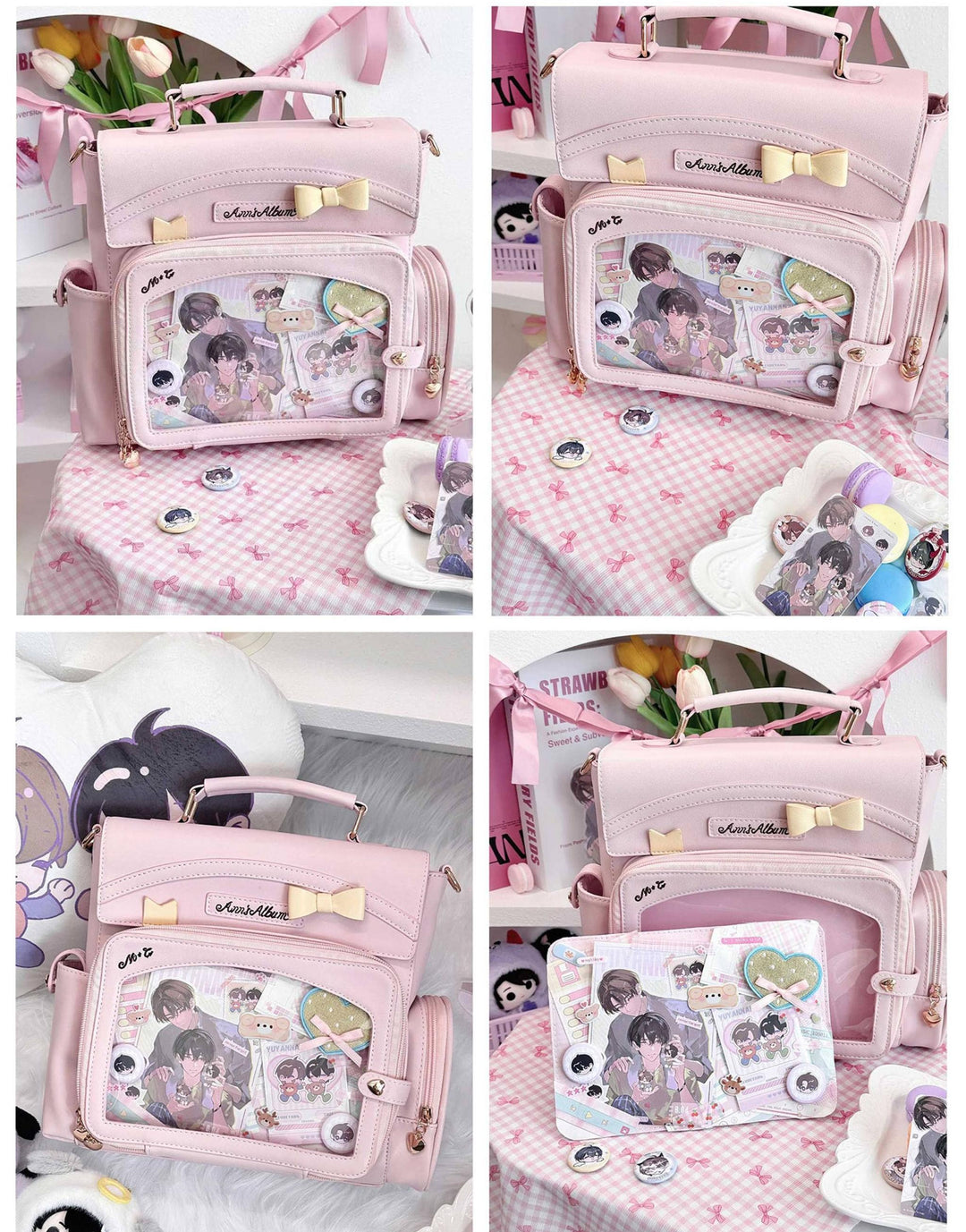 Kawaii Ita Bag with Crossbody Strap, Clear Window 45414:846805