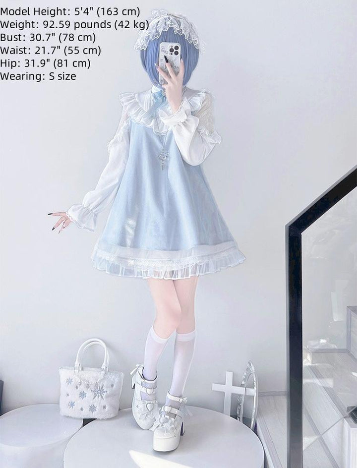 A-line Tenshi Kaiwai Dress, Lace Shoulder 43690:783188