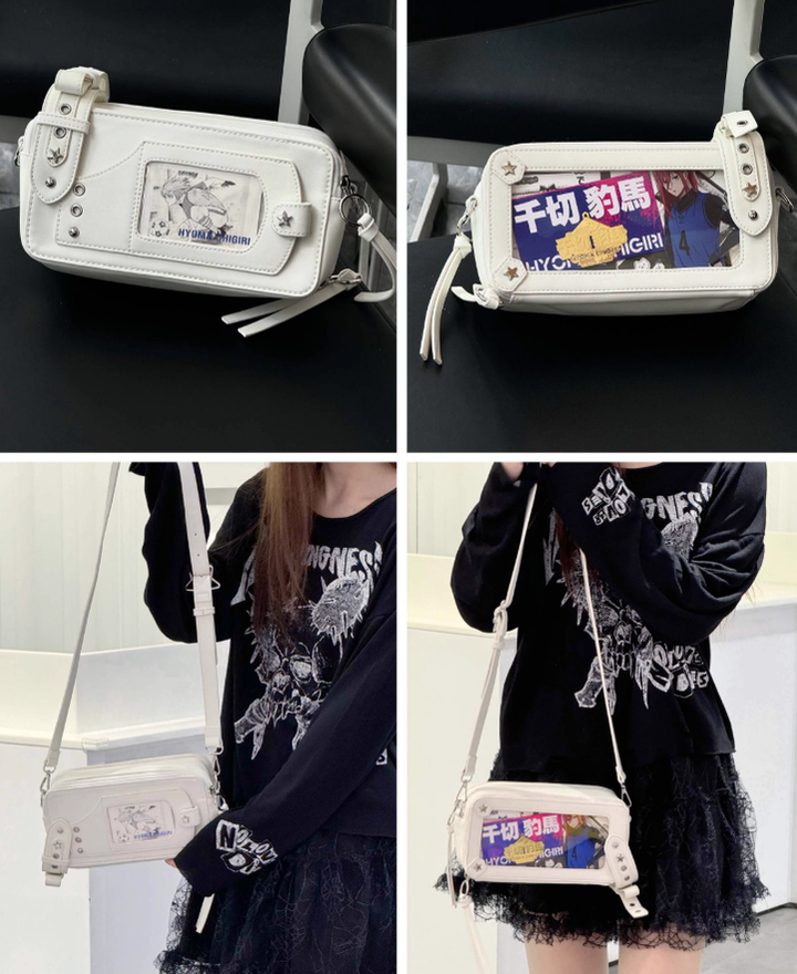 Gyaru Itabag Brick-like Crossbody Bag Motorcycle Handle Bag 41756:719580