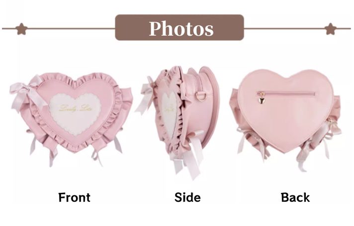 Lolita Bags Heart-shaped Bow Shoulder Bag 35778:521880 35778:521880