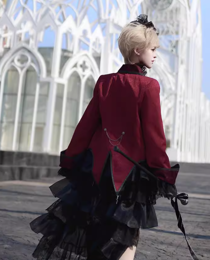 Ouji Lolita Outfit Prince Set Coat Shirt Pants 39364:629878