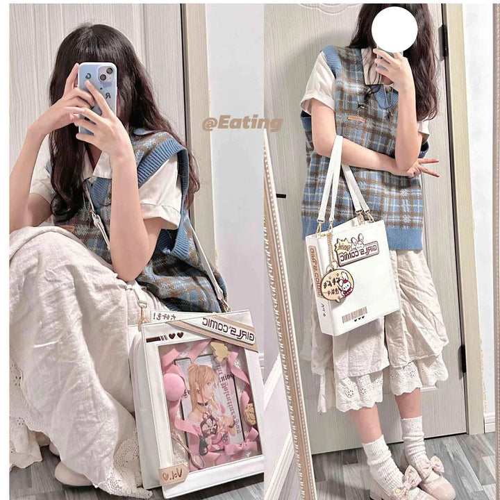 Kawaii Itabag Cute Crossbody Bag Embroidery Backpack 37258:556308 37258:556308