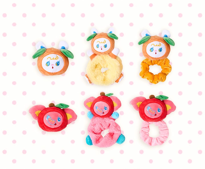 Kawaii Hair Clips Rabbit Elephant Plush Hair Ties 22738:366756 22738:366756