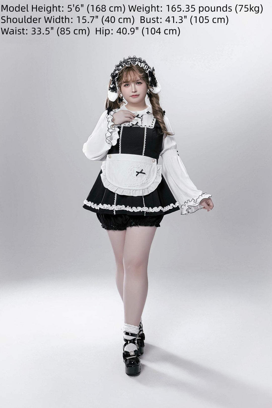 Japanese Maid Style Dress Set, Detachable Apron 44119:797052