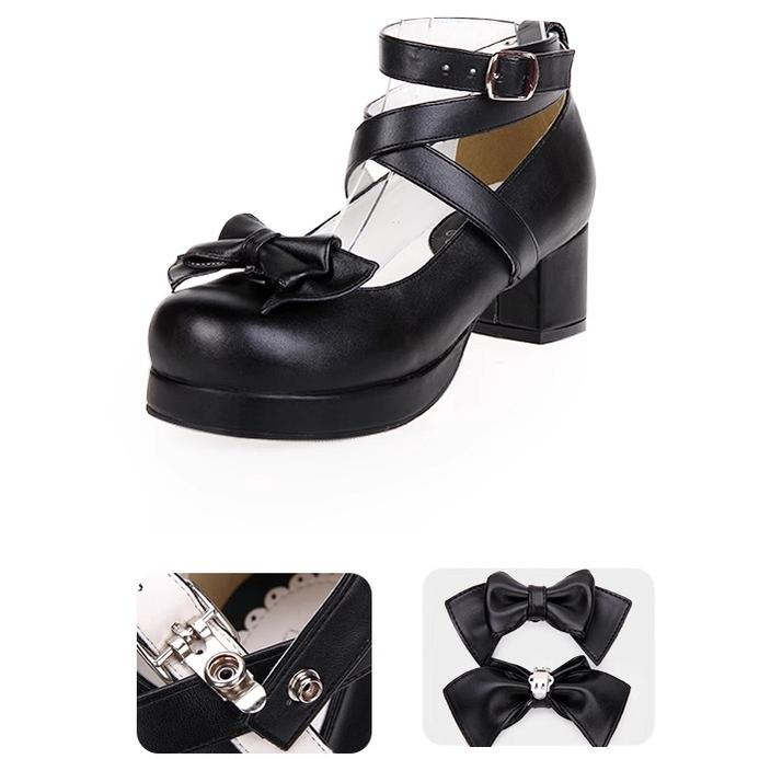 Lolita Shoes Mid-Heel Shoes Round Toe Mary Jane Shoes 31648:373134