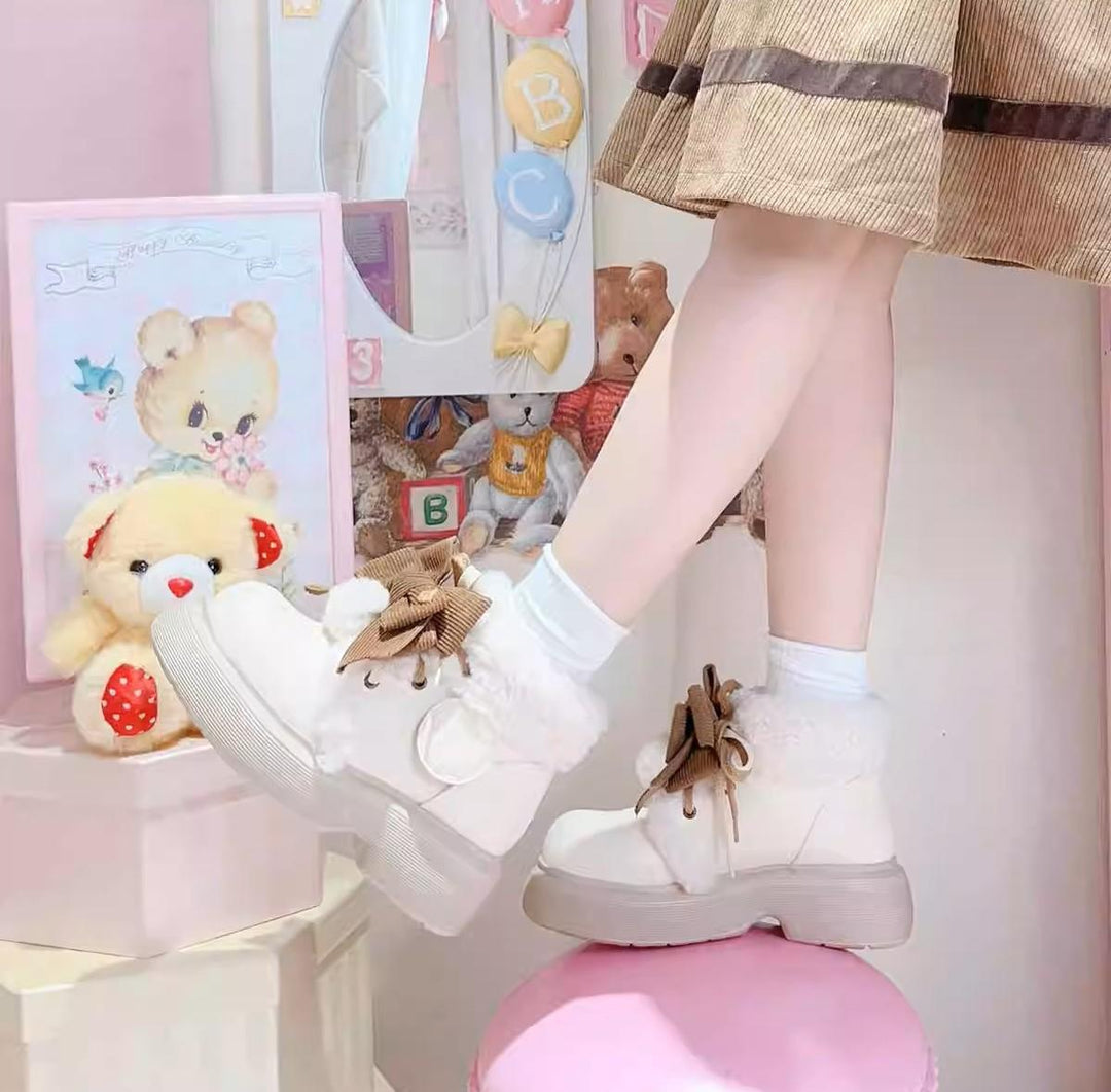 Kawaii Shoes Animal Ears Short Snow Boots 33770:447318 33770:447318