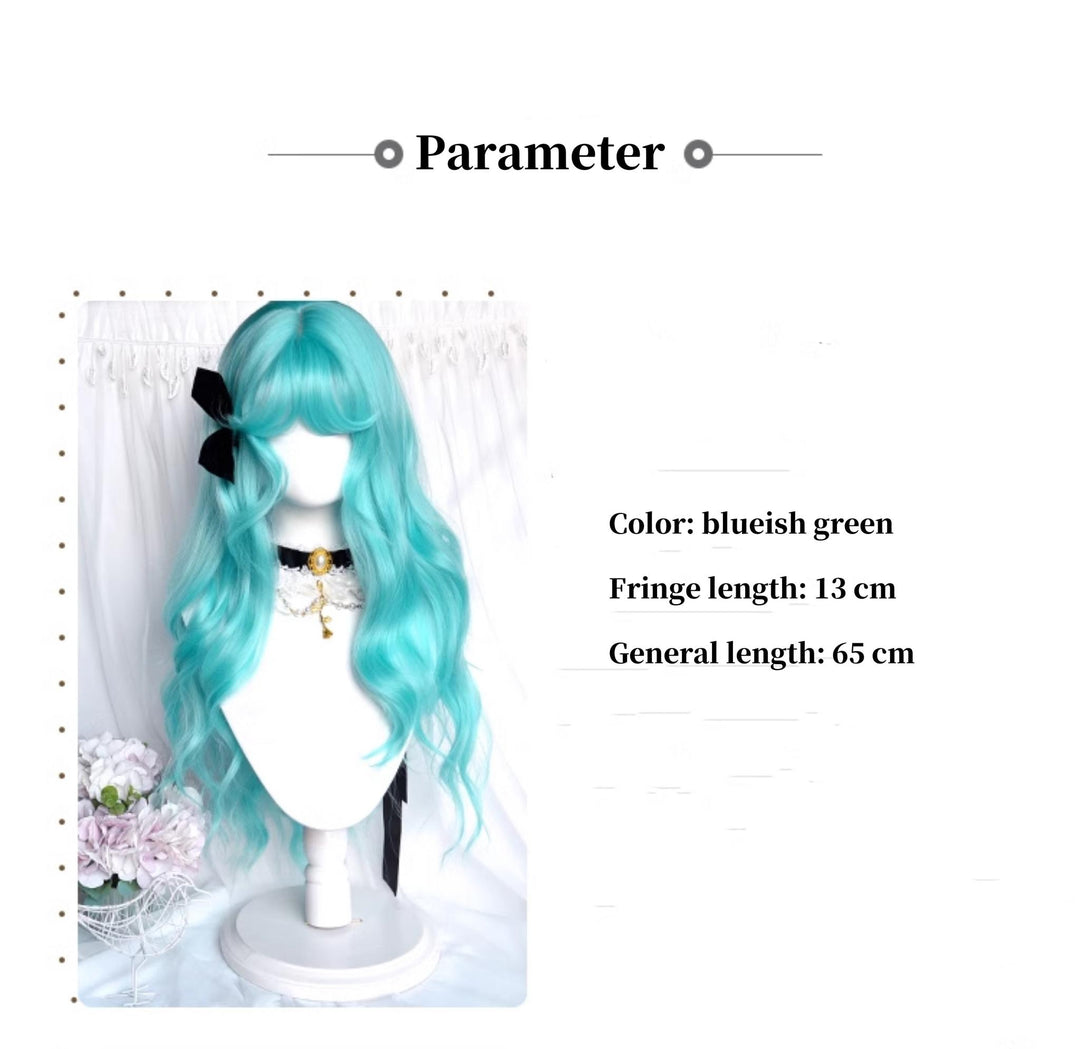 Lolita Wig Mint Green Cosplay Wig Long Curl Wig 38888:607960