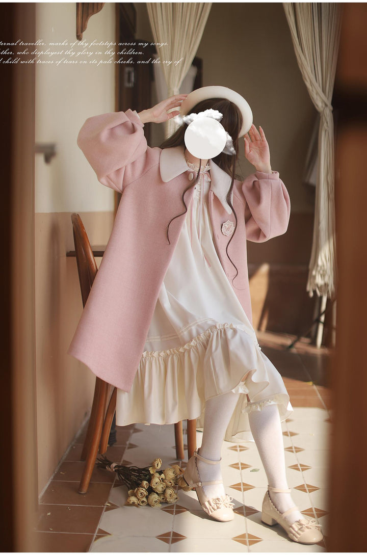 Sweet Lolita Coat Peter Pan Collar Pink Coat Lolita Dress 41078:684800