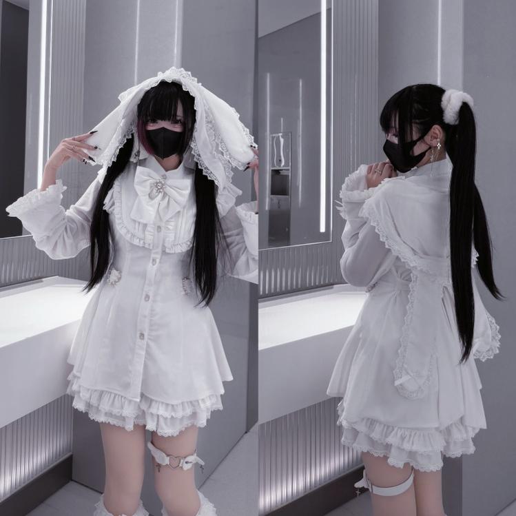 Jirai Kei Dress Set Bunny Ear Dress And Shorts Non-velvet Version 40898:730925