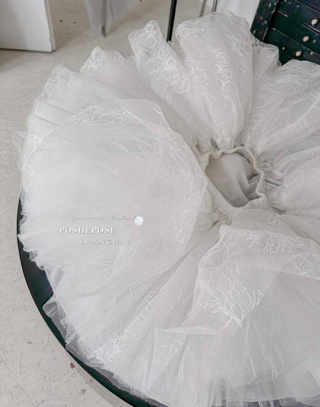 Puffy Prom Dress Petticoat Lolita Dress Petticoat Black White 36386:542734