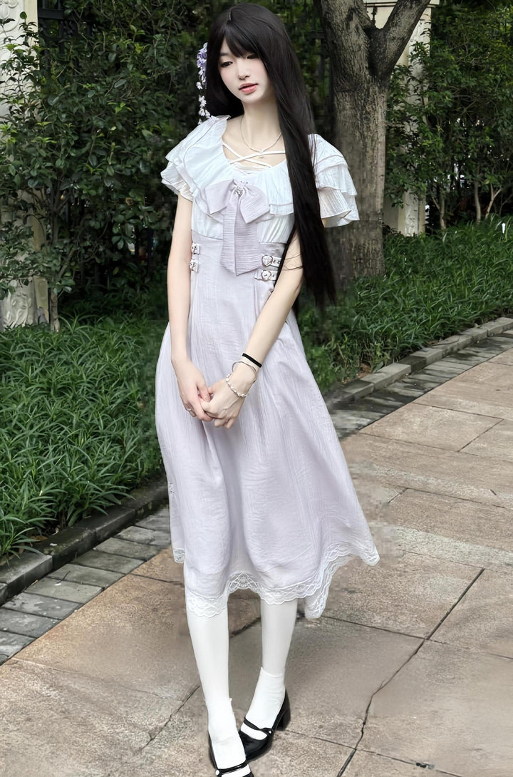 Summer Seiso Kei Dress, Cross Strap Neckline 44975:832002
