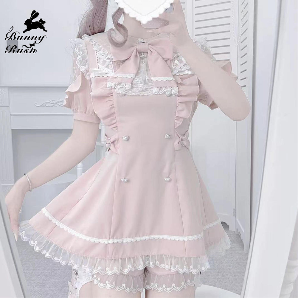 Ryousangata Dress Set, Heart-Shaped Cutout Back 43733:784003