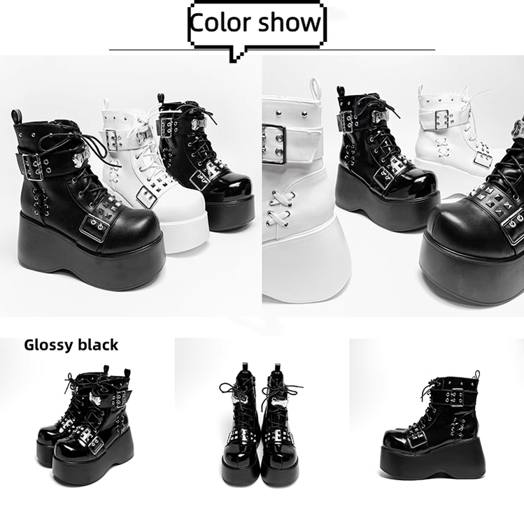 Punk Platform Shoes Subculture Thick-soled Boots Martin boots 40870:697354