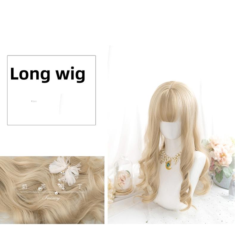 Lolita Wig Curly Wig Pale Yellow Daily Wig 31724:497134 31724:497134