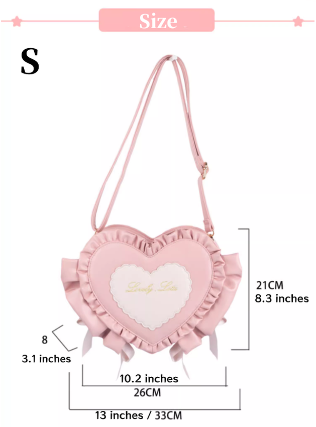 Lolita Bags Heart-shaped Bow Shoulder Bag 35778:521872 35778:521872