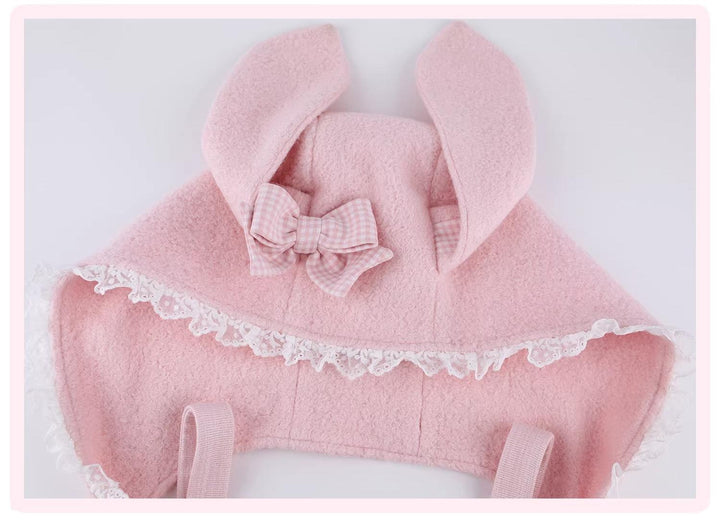 Pink Ryousangata Dress, Detachable Bunny Ear Hood 44747:829456