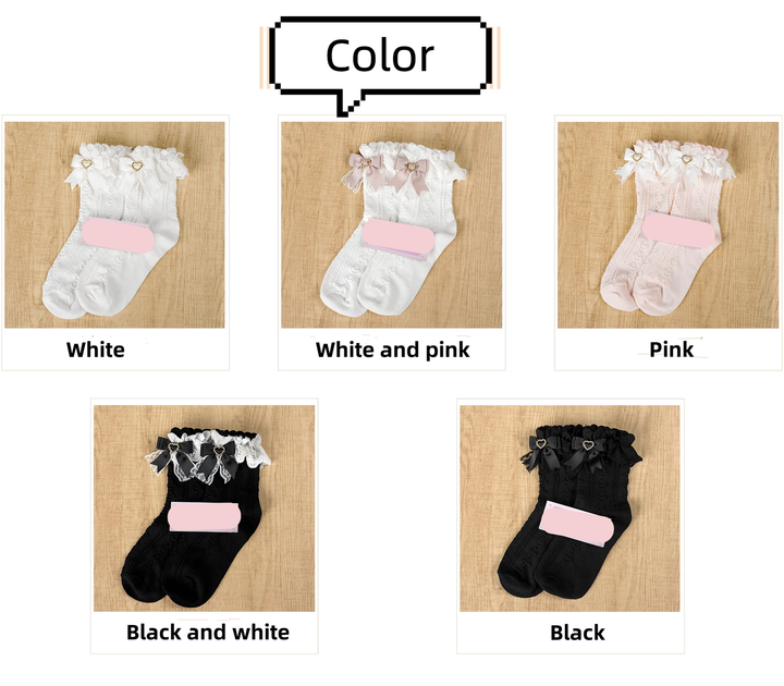 Lolita Socks Cotton Socks Jirai Kei Mid-calf Socks 40894:694066