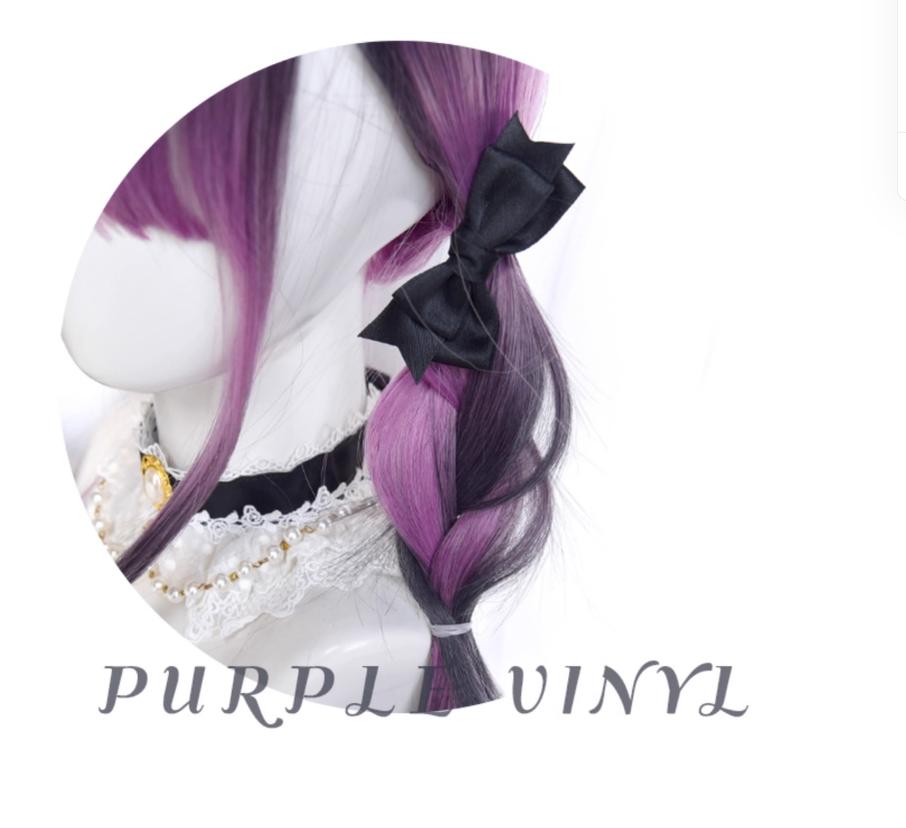 Y2K Gradient Purple Wig Mid-length Straight Wig 38886:605972