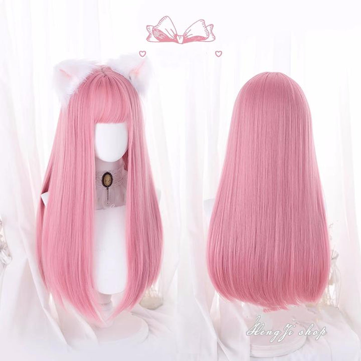 JK Wig Waist Length Light Pink Long Straight Hairpiece 31714:367608 31714:367608