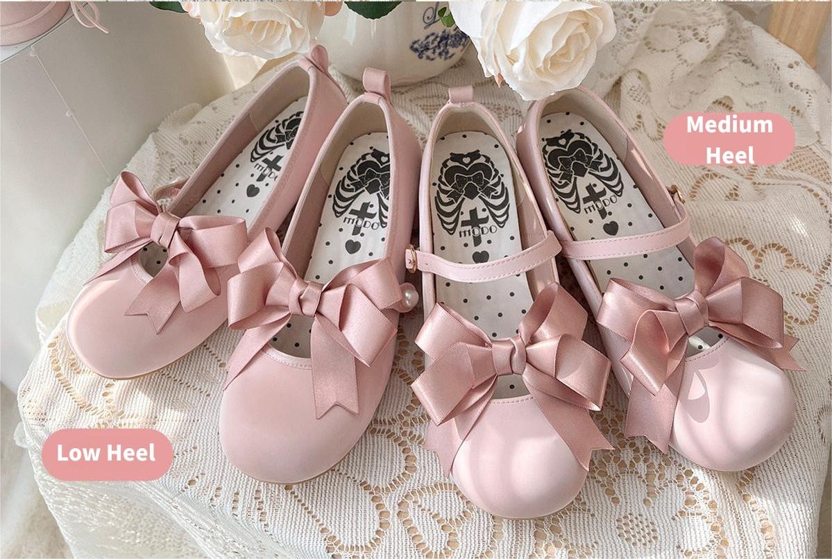 Lolita shoes Round Toe Heels Shoes Multicolors 35594:546414